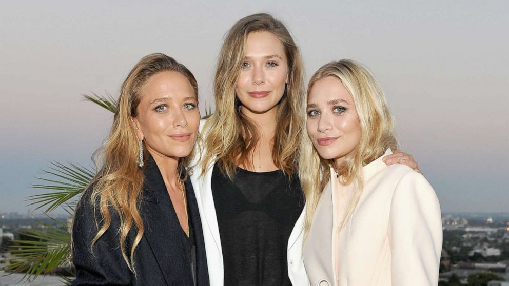 PHOTO: Designer Mary-Kate Olsen, actress Elizabeth Olsen and designer Ashley Olsen attend Elizabeth and James Flagship Store Opening Celebration with InStyle at Chateau Marmont on July 26, 2016, in Los Angeles.
