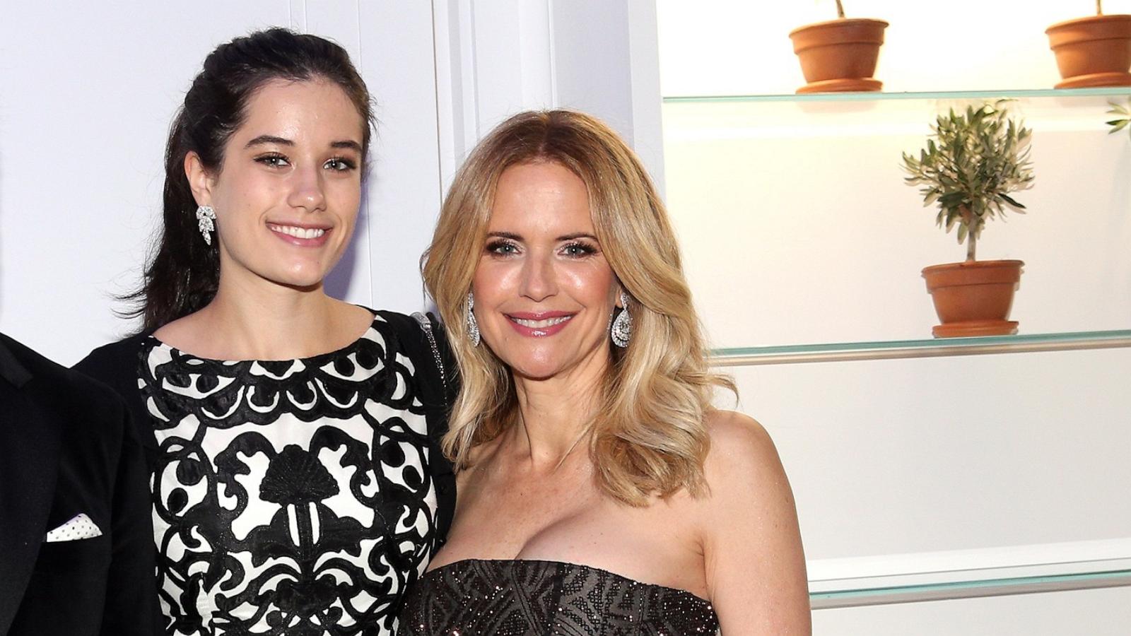 PHOTO: Kelly Preston and daughter Ella Bleu Travolta during the party in Honour of John Travolta's receipt of the Inaugural Variety Cinema Icon Award during the 71st annual Cannes Film Festival, May 15, 2018 in Cap d'Antibes, France.