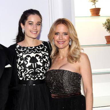 PHOTO: Kelly Preston and daughter Ella Bleu Travolta during the party in Honour of John Travolta's receipt of the Inaugural Variety Cinema Icon Award during the 71st annual Cannes Film Festival, May 15, 2018 in Cap d'Antibes, France.