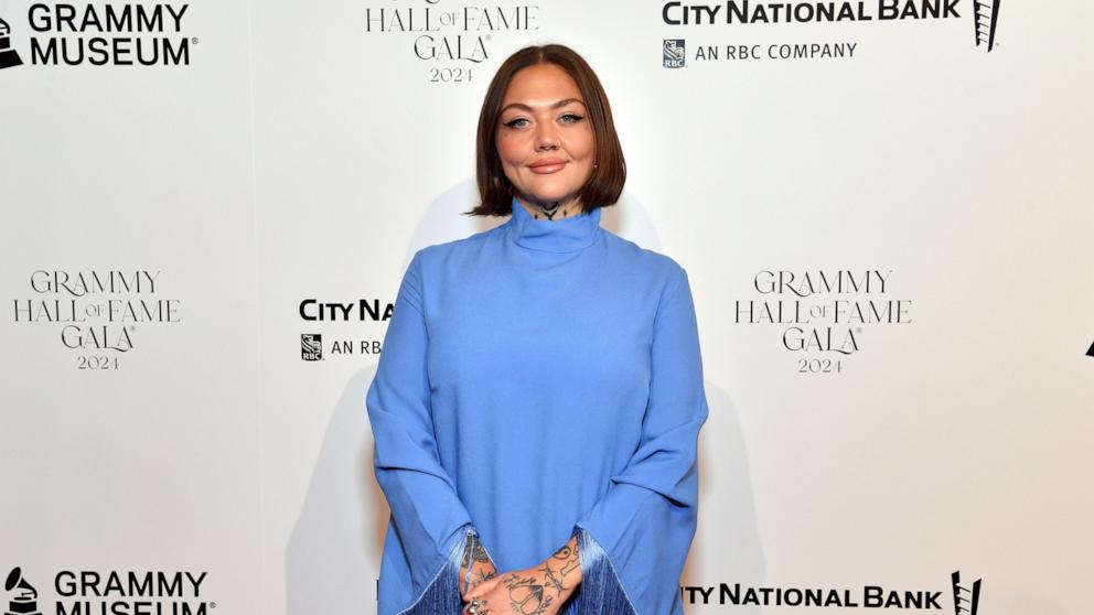 PHOTO: In this May 21, 2024, file photo, Elle King attends GRAMMY Museum's Inaugural GRAMMY Hall Of Fame Gala and Concert presented by City National Bank at The Novo by Microsoft at L.A. Live, in Los Angeles.