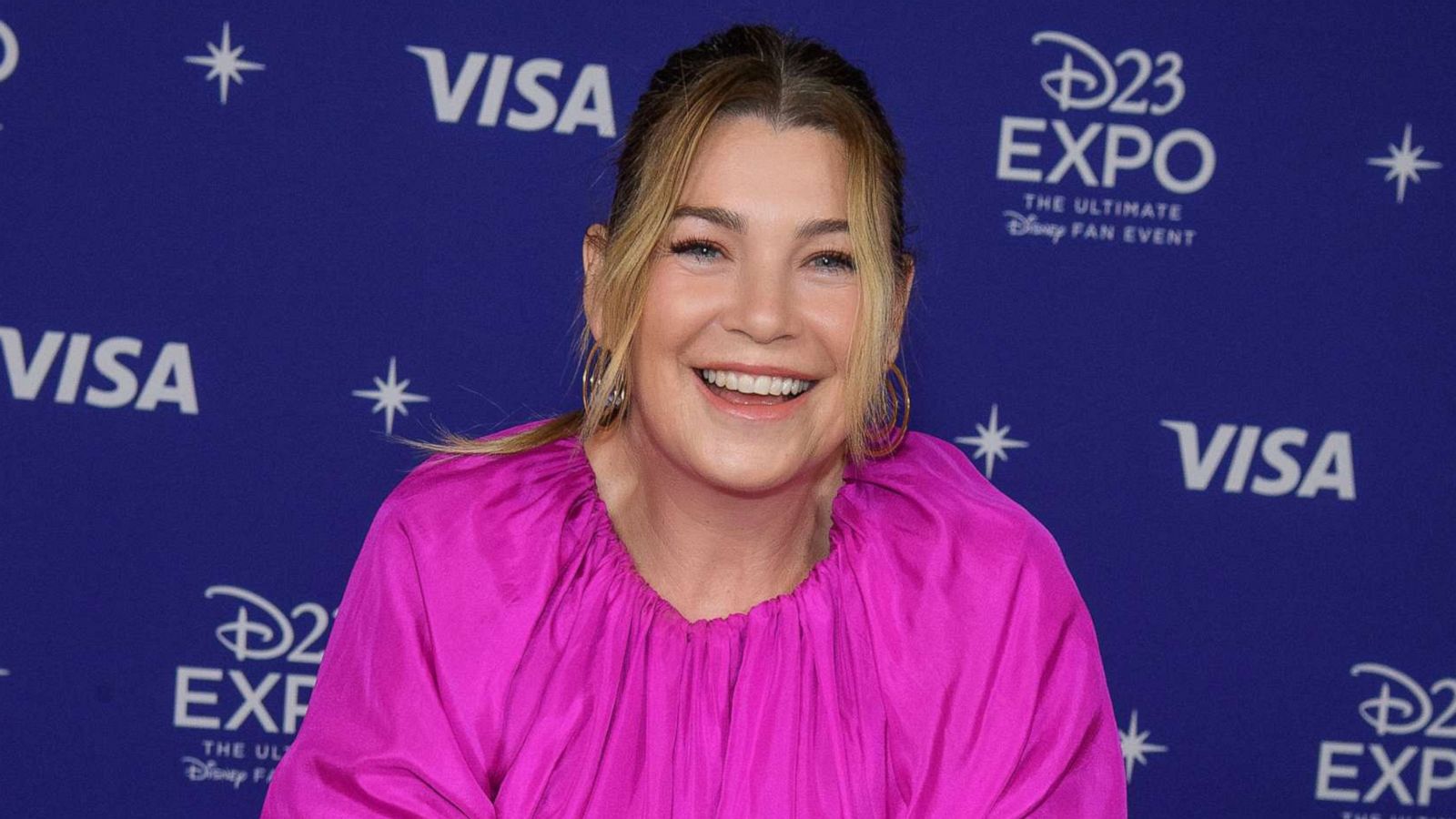 PHOTO: Ellen Pompeo attends the Disney, D23 Expo, Sept. 3, 2022, in Anaheim, Calif.