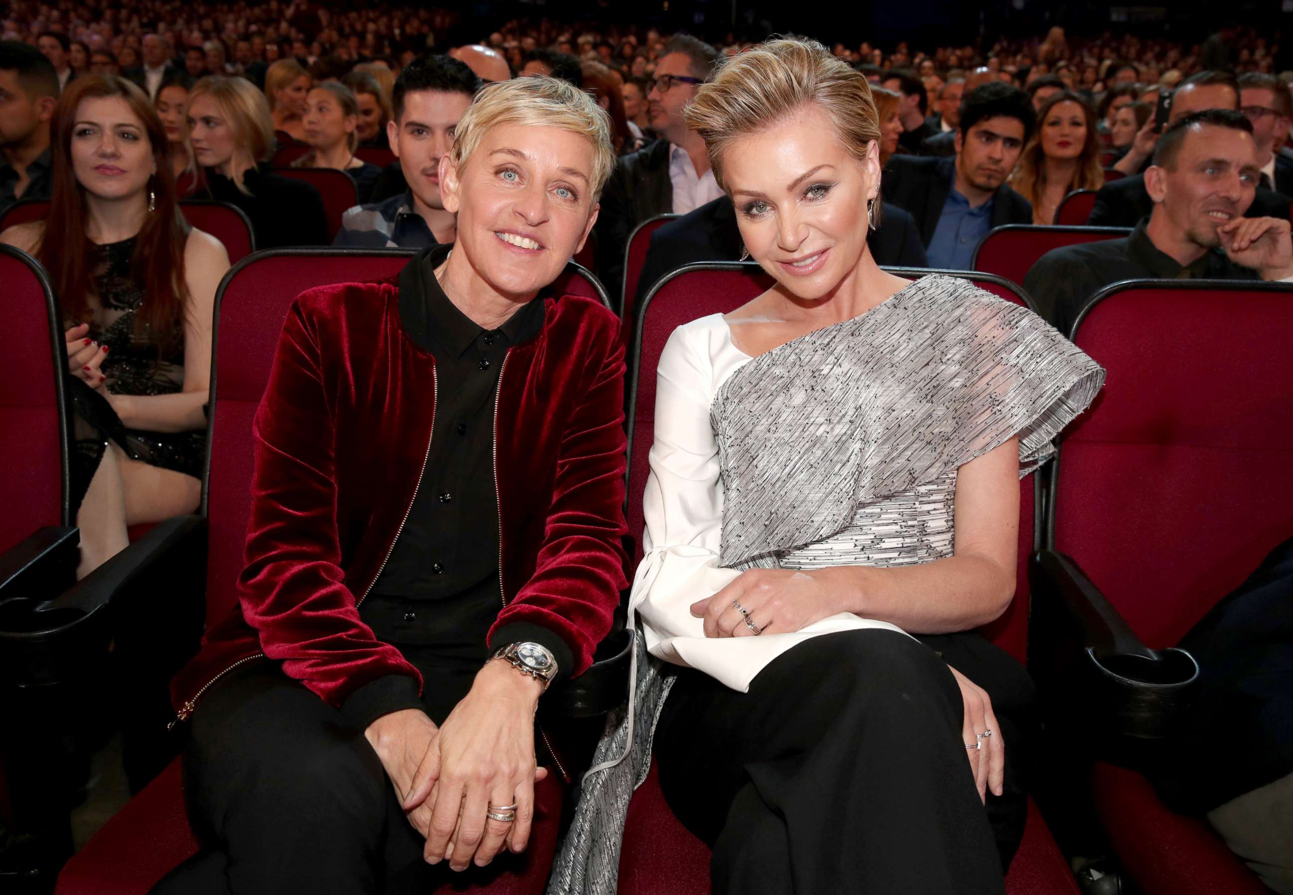 PHOTO: Ellen DeGeneres and Portia de Rossi attend the People's Choice Awards 2017 at Microsoft Theater on Jan. 18, 2017 in Los Angeles.