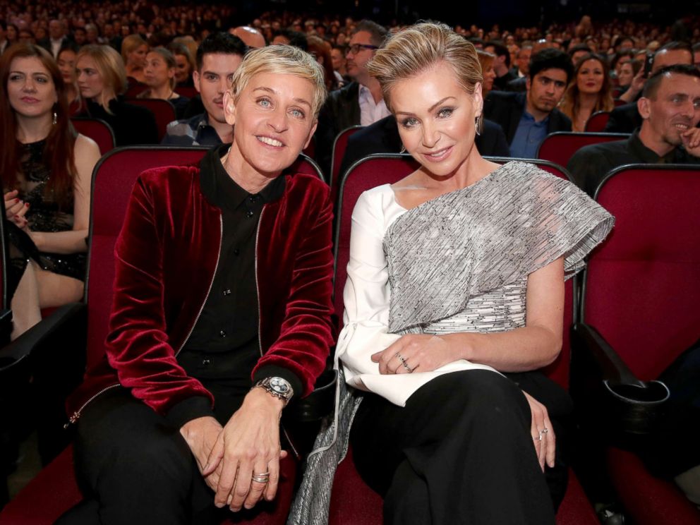 PHOTO: Ellen DeGeneres and Portia de Rossi attend the Peoples Choice Awards 2017 at Microsoft Theater on Jan. 18, 2017 in Los Angeles.