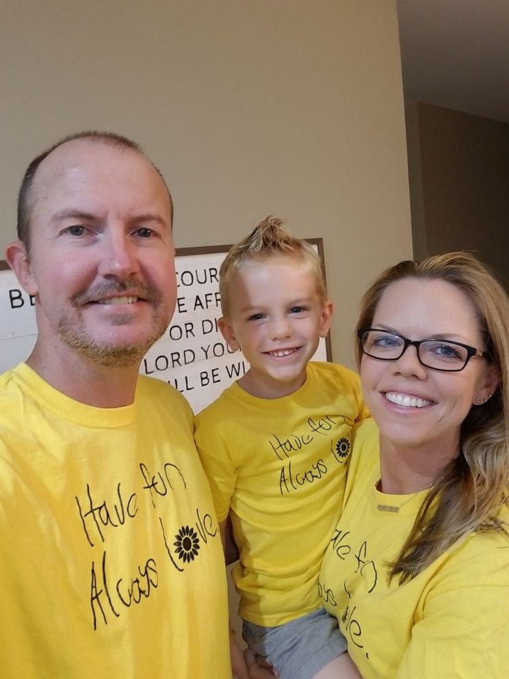 PHOTO: Ellie Pruitt, 8, of Woodstock, Georgia, Feb. 6, 2020. Parents Heather and Chuck Pruitt later found a list that Ellie had secured to her bedroom door before she died. Here, the Pruitts are pictured with their son, Luke, 5.