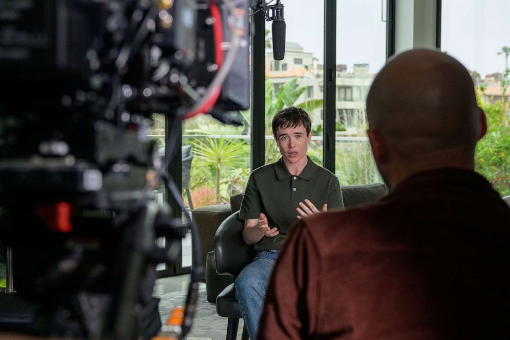 PHOTO: Elliot Page sits down for an exclusive network interview for ABC News' "Soul of a Nation" Pride special.