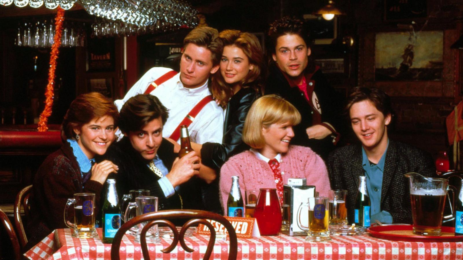 PHOTO: Ally Sheedy, Judd Nelson, Emilio Estevez, Demi Moore, Mare Winningham, Rob Lowe, Andrew McCarthy in "St. Elmo's Fire," 1985.