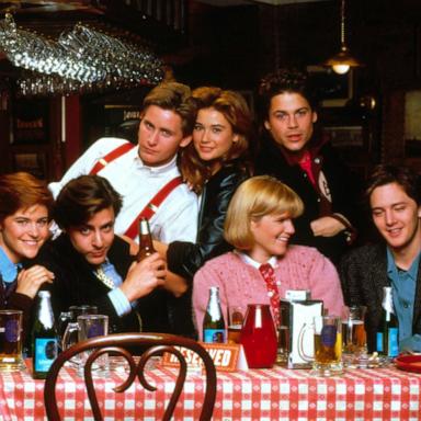 PHOTO: Ally Sheedy, Judd Nelson, Emilio Estevez, Demi Moore, Mare Winningham, Rob Lowe, Andrew McCarthy in "St. Elmo's Fire," 1985.