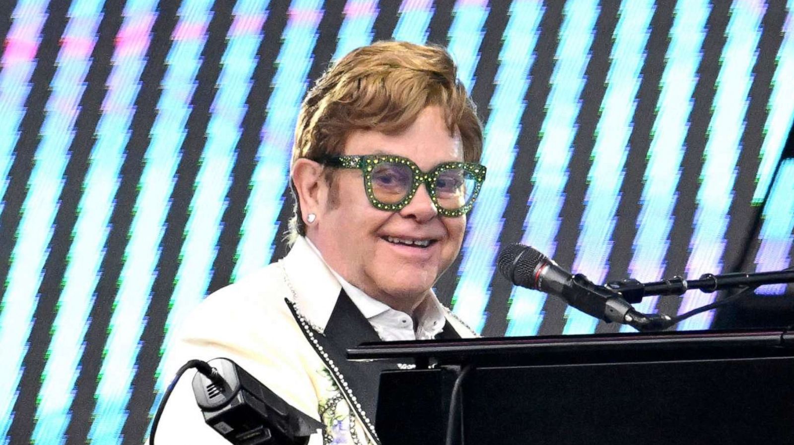 PHOTO: Elton John performs on stage at Hyde Park on June 24, 2022, in London.