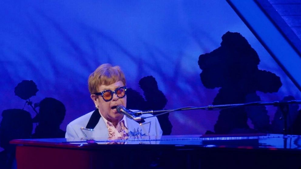 PHOTO: Elton John plays the piano and sings "Can You Feel the Love Tonight" from "The Lion King."