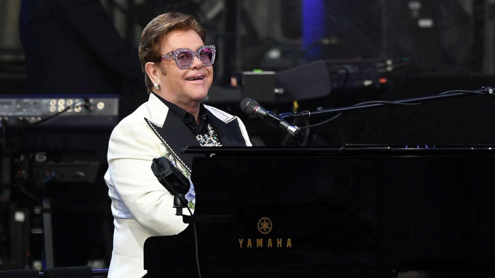 PHOTO: Elton John performs at Mission Estate, Feb. 6, 2020, in Napier, New Zealand.