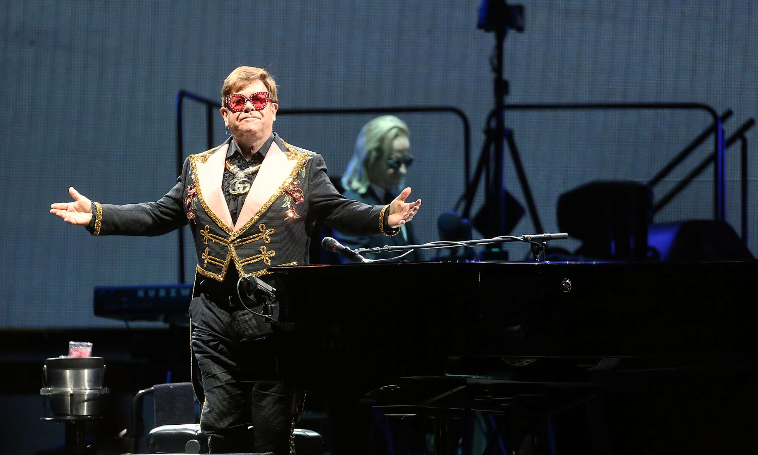 PHOTO: Elton John performs at HBF Park on Nov. 30, 2019 in Perth, Australia.