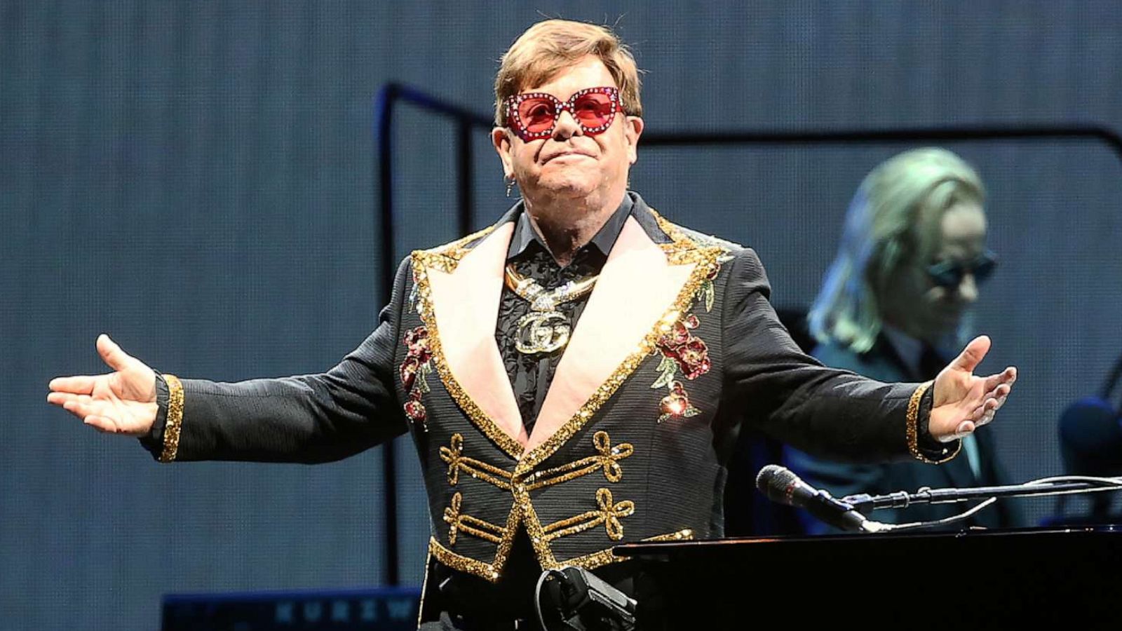 PHOTO: Elton John performs at HBF Park on Nov. 30, 2019 in Perth, Australia.