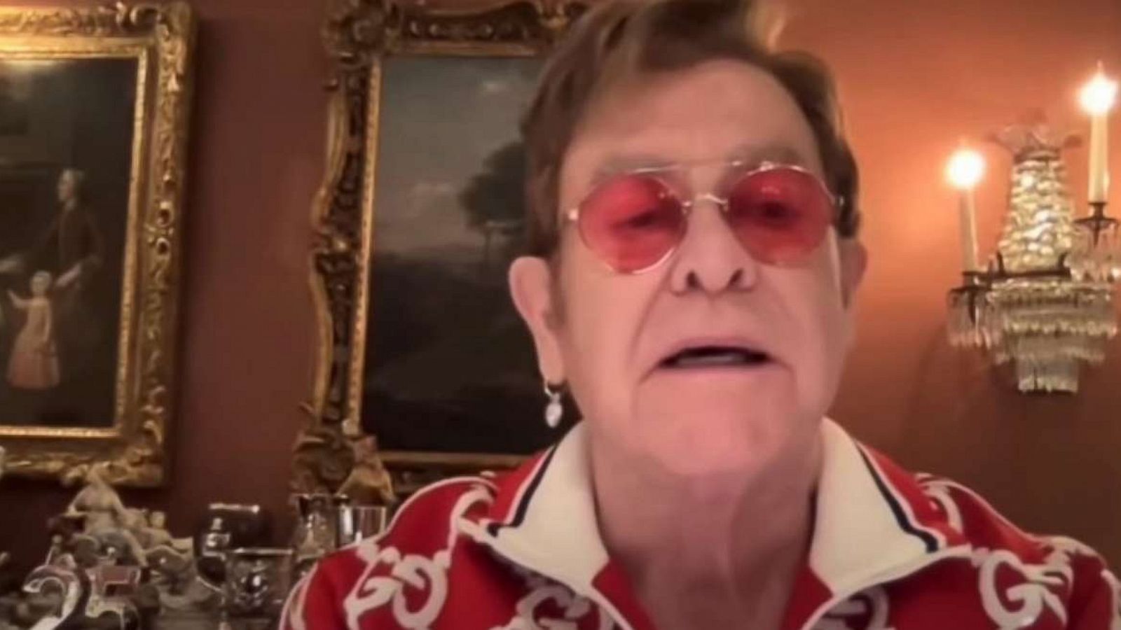 PHOTO: Elton John appears in a video posted on YouTube on Dec. 21, 2021