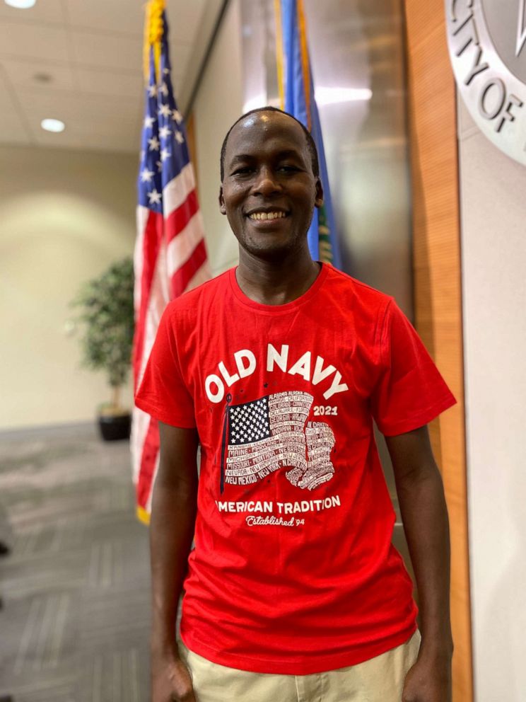 Old Navy is giving new citizens the brand's latest 2021 flag tees for July 4th.