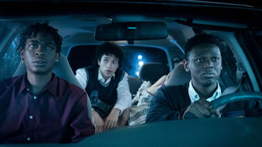 PHOTO: RJ Cyler, Sebastian Chacon and Donald Elise Watkins appear in the movie "Emergency."