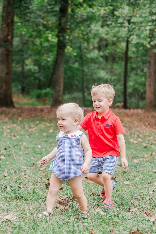 PHOTO: Emerson DeLaney, 4, and his brother 18-month-old brother Wells were photographed in a family photo session in September 2023.