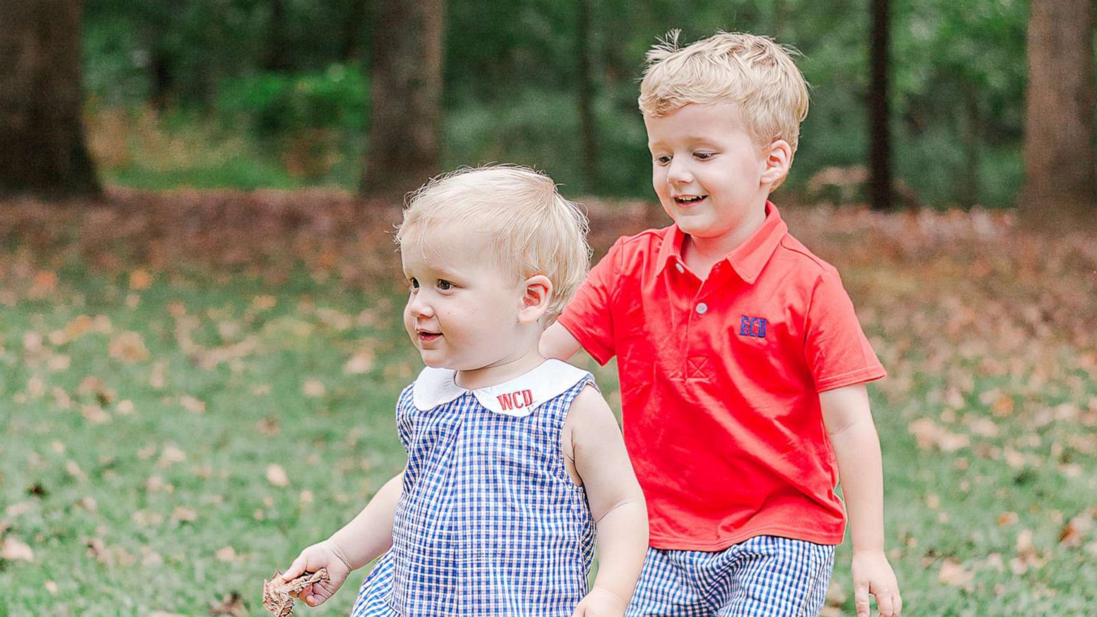 PHOTO: Emerson DeLaney, 4, and his brother 18-month-old brother Wells were photographed in a family photo session in September 2023.