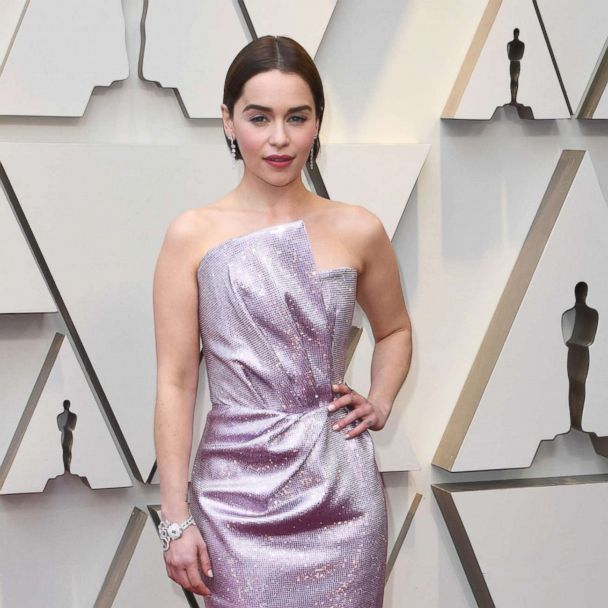 emilia clarke purple dress Emilia Clarke Style