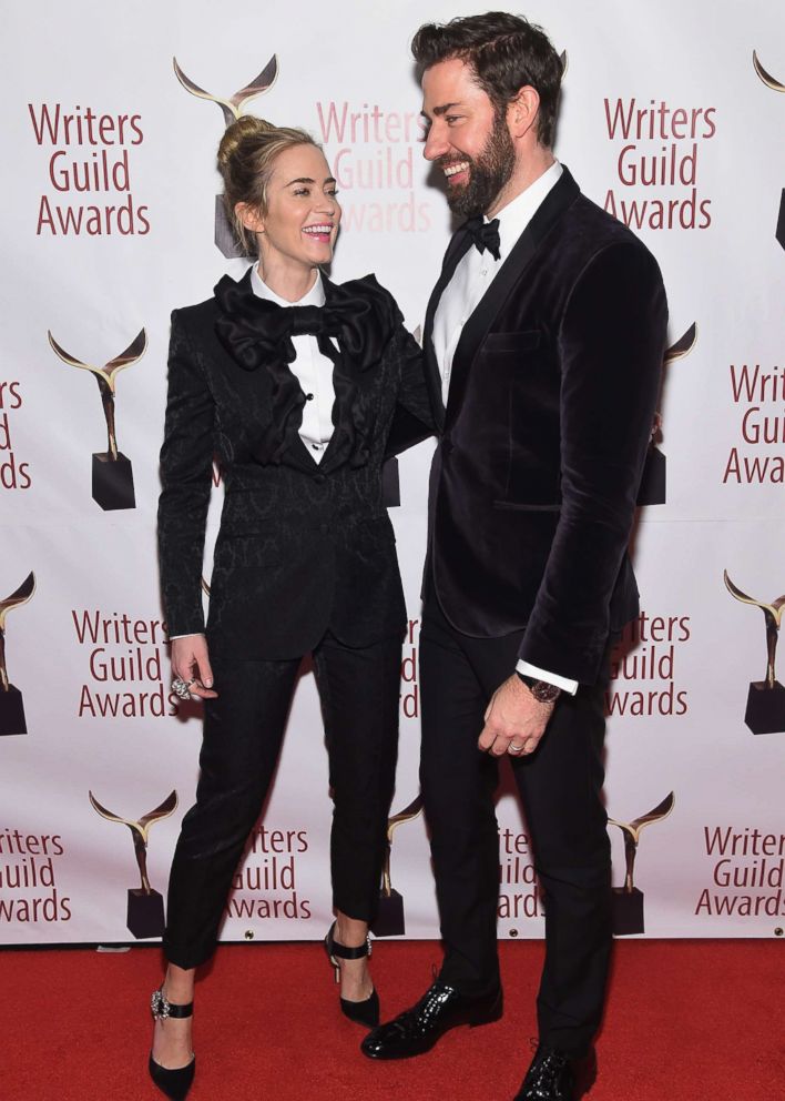 PHOTO: Emily Blunt and John Krasinski attend the 71st Annual Writers Guild Awards New York ceremony at Edison Ballroom on Feb. 17, 2019, in New York.