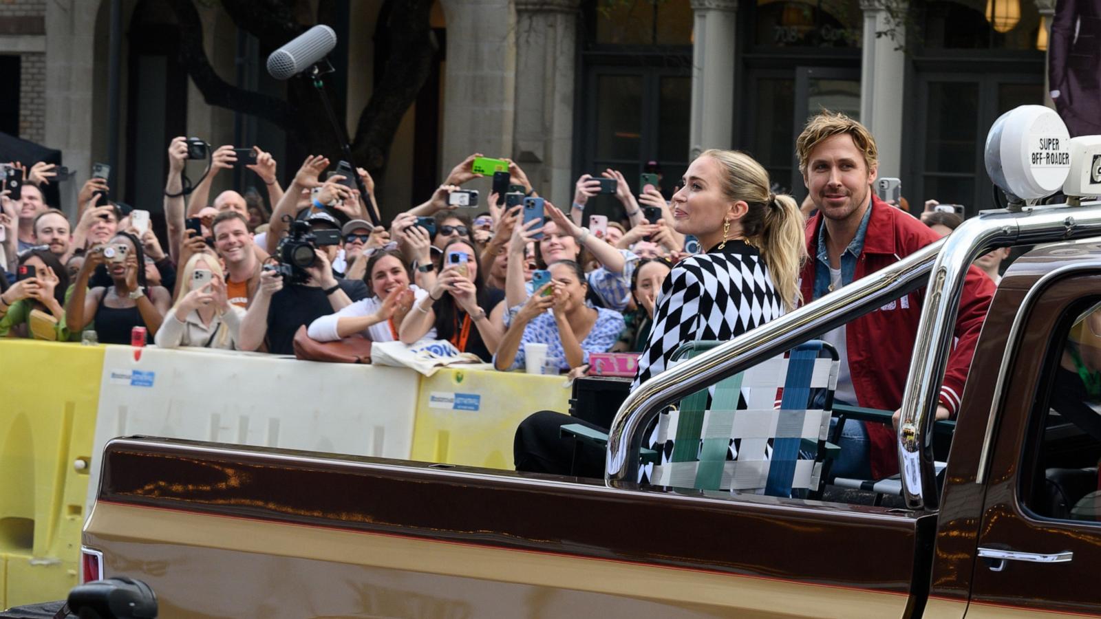 PHOTO: Emily Blunt and Ryan Gosling at 'The Fall Guy' Film Premiere, 38th SXSW, Austin, Texas, March 12, 2024.