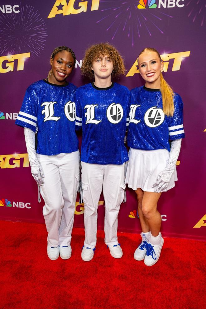 PHOTO: Members of the Los Osos High School Dance Group attend the "America's Got Talent" Season 19 Quarterfinals 1 Red Carpet at Hotel Dena on August 13, 2024 in Pasadena, California.