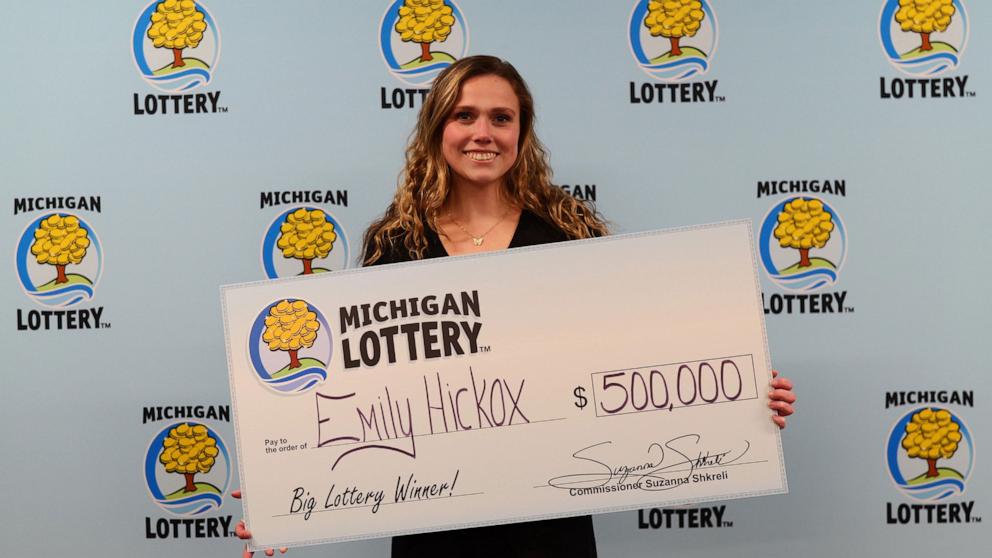 PHOTO: Emily Hickox of Indiana won $500,000 after playing a Michigan Lottery instant game ticket.