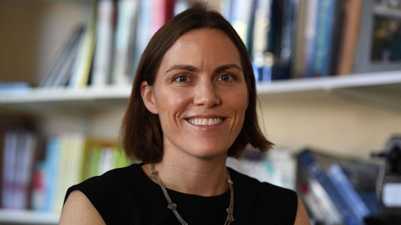 PHOTO: Professor Emily Oster poses for a portrait at her office at Brown University May 21, 2018, in Providence, R.I.