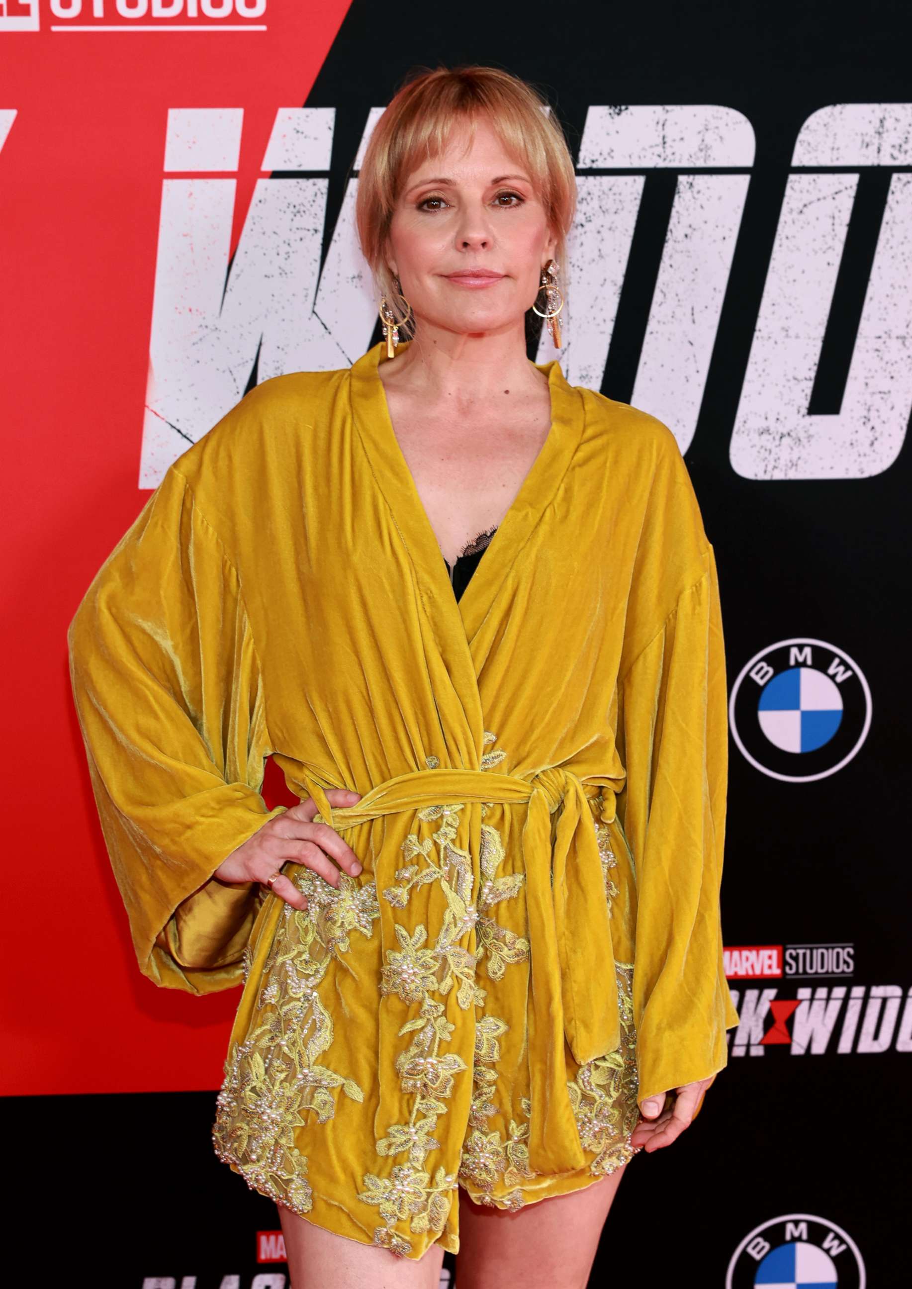 PHOTO: In this June 29, 2021, file photo, Emma Caulfield Ford attends the Marvel Studios' 'Black Widow' Fan Event in Los Angeles.