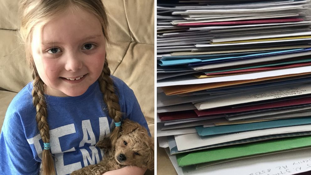 PHOTO: Emma Mertens, 7, of Wisconsin, was diagnosed with a brain tumor on Jan. 23, 2019. Emma has been receiving letters from "dogs" around the world after her parents' friends kicked off a viral campaign.