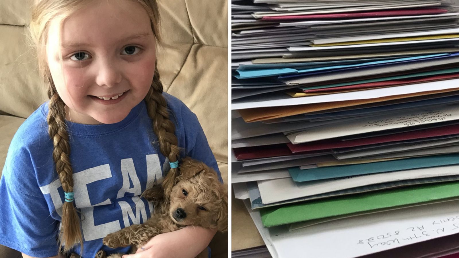 PHOTO: Emma Mertens, 7, of Wisconsin, was diagnosed with a brain tumor on Jan. 23, 2019. Emma has been receiving letters from "dogs" around the world after her parents' friends kicked off a viral campaign.