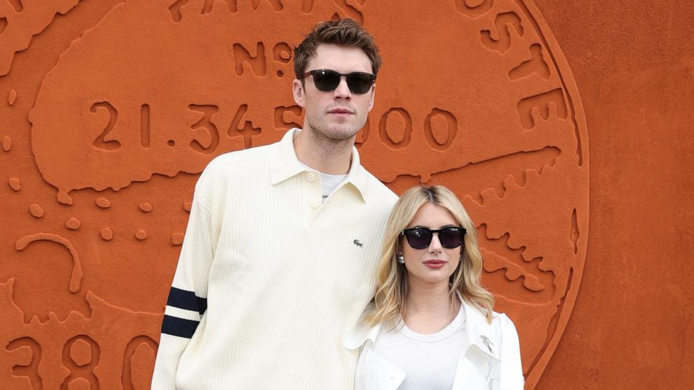 PHOTO: In this March 5, 2024, file photo, Cody John and Emma Roberts attend the Lacoste Womenswear Fall/Winter 2024-2025 show in Paris.