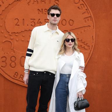 PHOTO: In this March 5, 2024, file photo, Cody John and Emma Roberts attend the Lacoste Womenswear Fall/Winter 2024-2025 show in Paris.