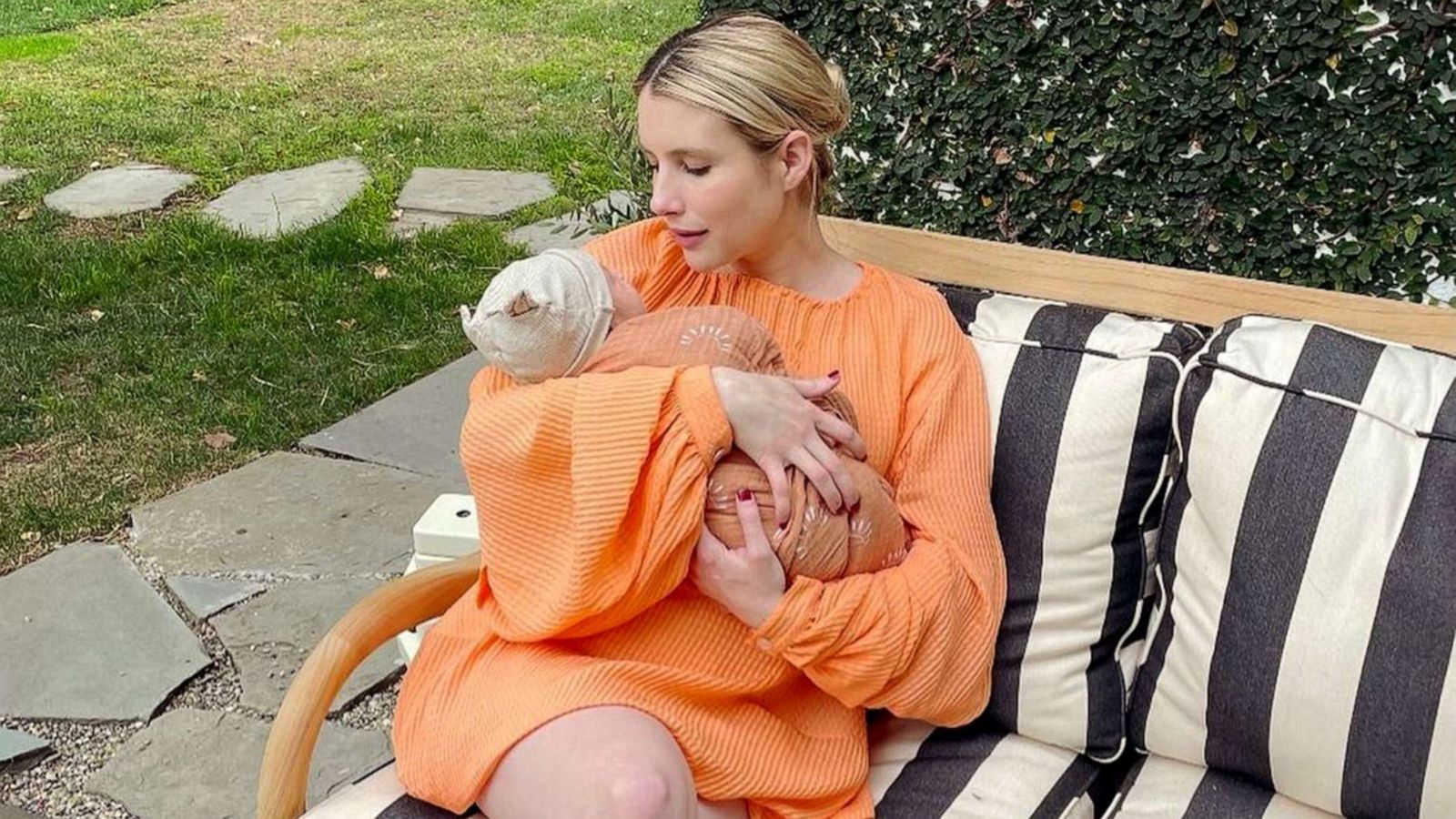 PHOTO: Emma Roberts announces the birth of her newborn son Rhodes Robert Hedlund in an Instagram image posted on Jan. 12, 2021.