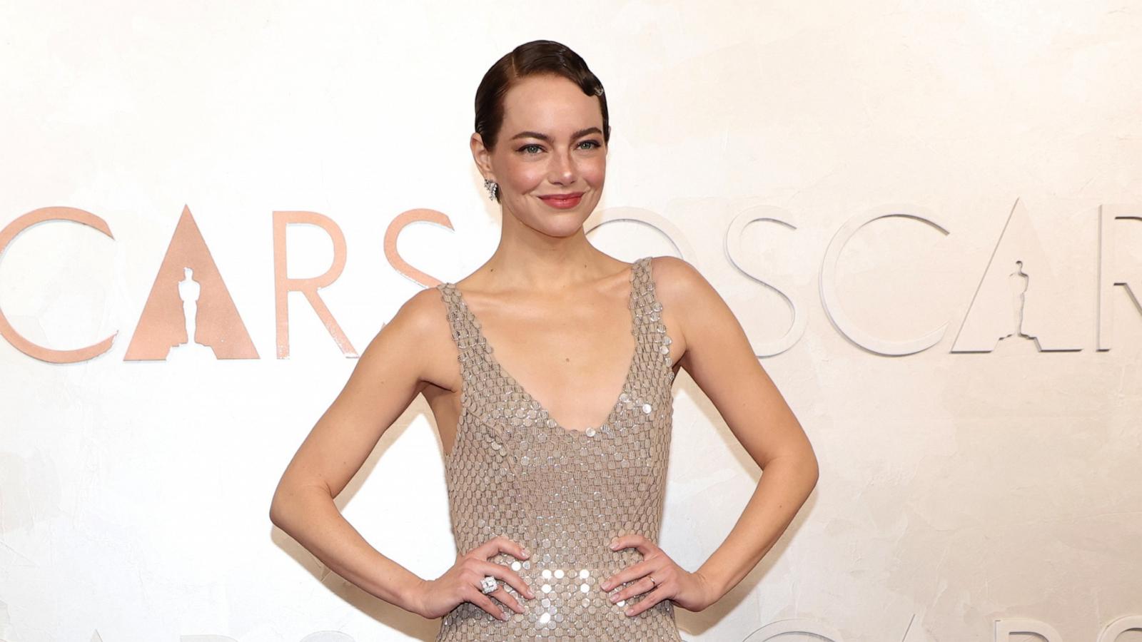 PHOTO: Emma Stone poses during the Oscars arrivals at the 97th Academy Awards in Hollywood March 2, 2025.