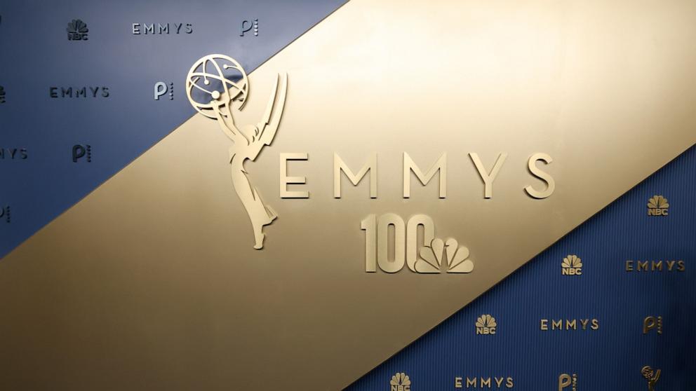 PHOTO: A view of the backdrop is seen during the 78th Primetime Emmy Awards held at the Peacock Theater, Sept. 14, 2026.