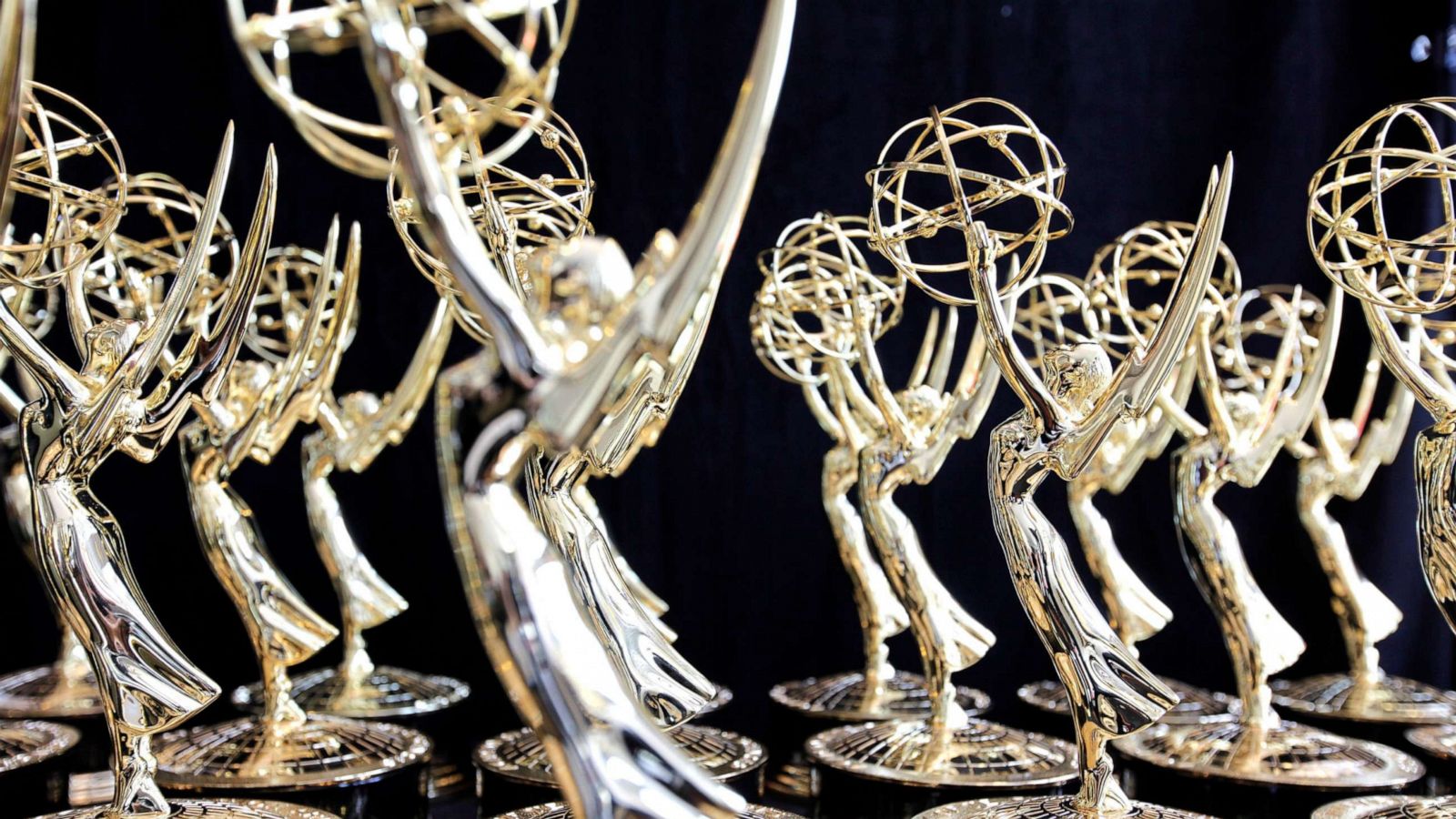 PHOTO: Emmy award statuettes are photographed during The 62nd Primetime Emmy Awards in Los Angeles, Aug. 29. 2022.