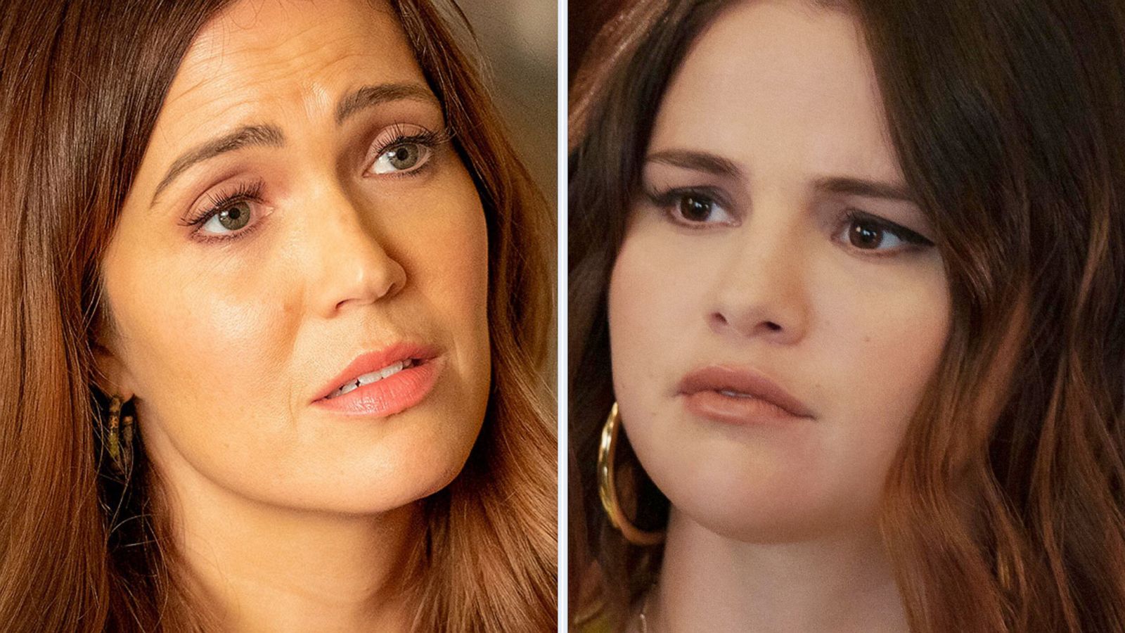 PHOTO: Mandy Moore appears in "This is Us" and Selena Gomez is pictured from an episode of "Only Murders in the Building" in a composite file image.