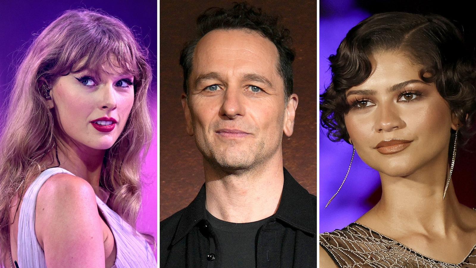 PHOTO: Taylor Swift in London, August 15, 2024, Matthew Rhys in Los Angeles, June 6, 2026 and Zendaya in Rome, June 23, 2026.