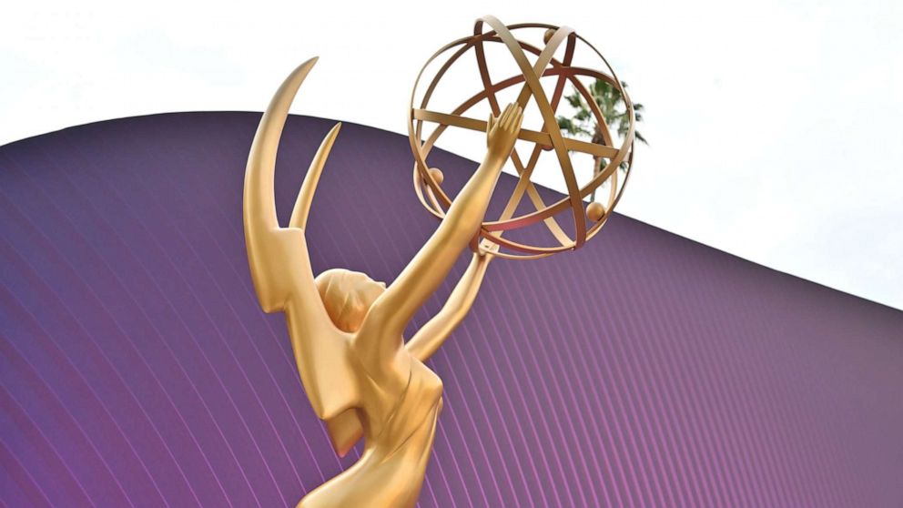 PHOTO: A view of the Emmy Statue at the press preview for the 74th Primetime Emmy Awards at the Academy of Television Arts and Sciences, Sept. 8, 2022, in Los Angeles.