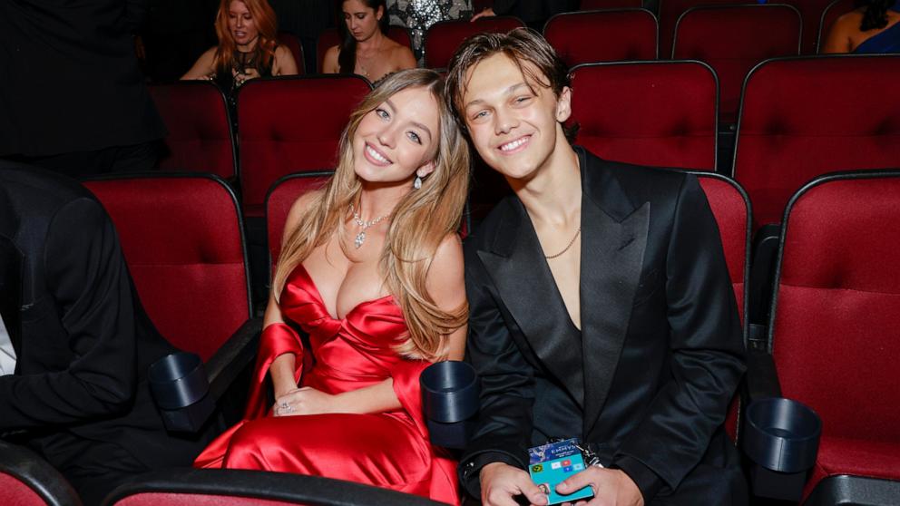 PHOTO: Sydney Sweeney and Guest attend the 77th Primetime Emmy Awards, September 14, 2025 in Los Angeles.