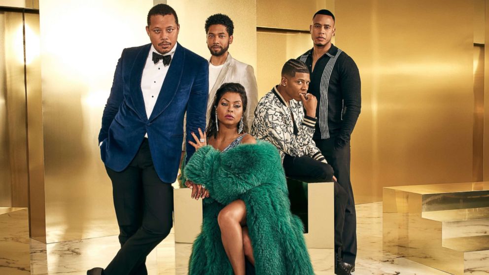 PHOTO: The cast of "Empire," Terrence Howard, Jussie Smollett, Bryshere Gray, Trai Byers and Taraji P. Henson, pose in a promotional image for the program.