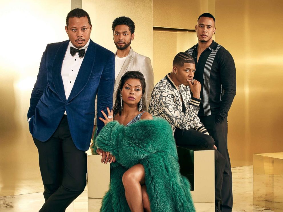 PHOTO: The cast of "Empire," Terrence Howard, Jussie Smollett, Bryshere Gray, Trai Byers and Taraji P. Henson, pose in a promotional image for the program.