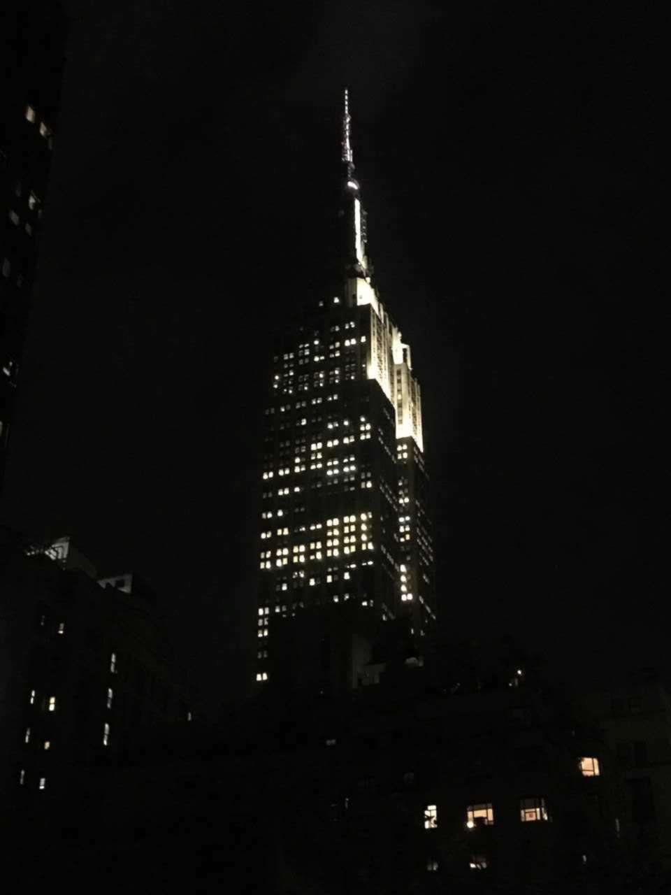 PHOTO: The Empire State Building in New York City is photographed here half-lit as a metaphor for the power that is lost when you eliminate half the population, or women and girls.