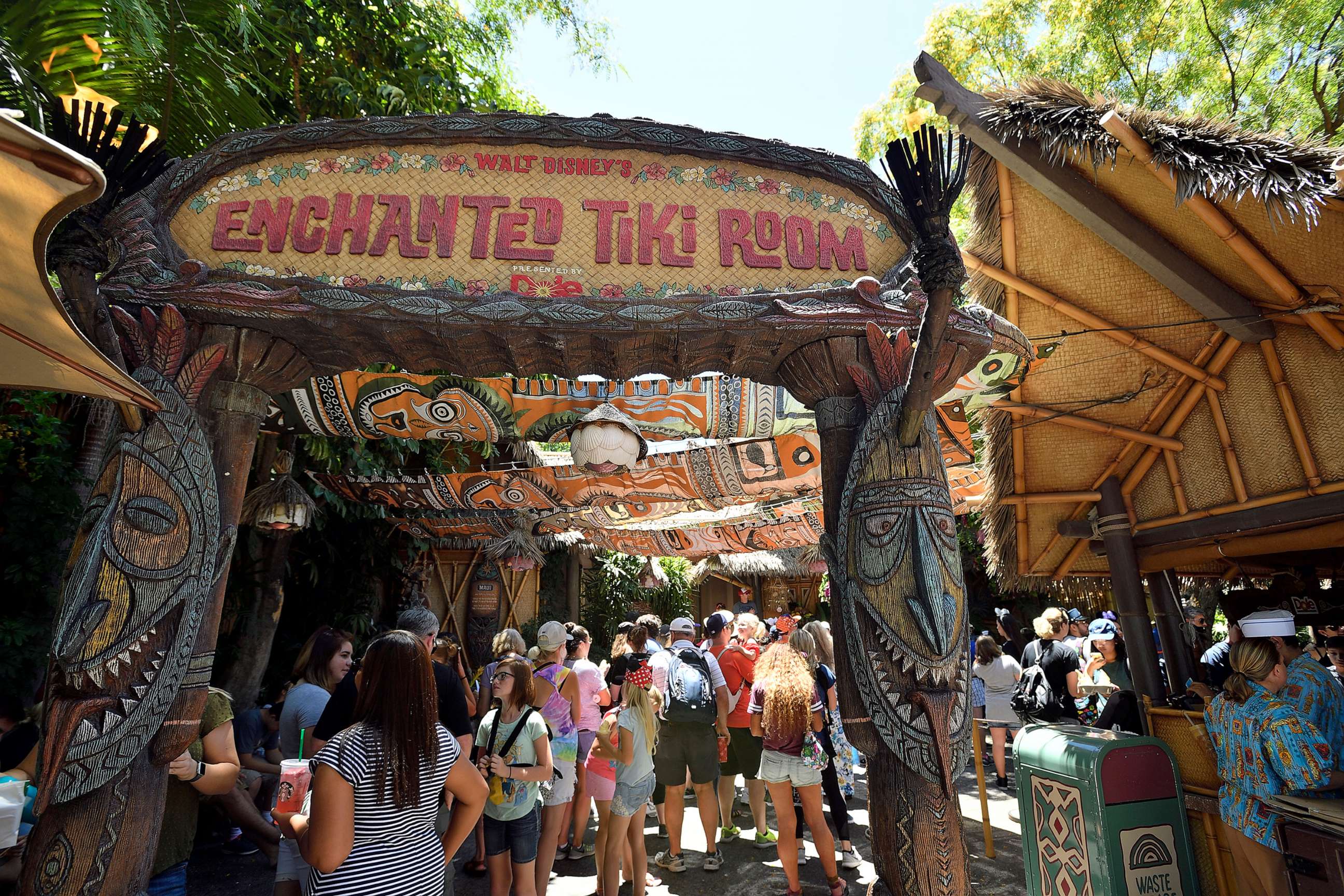 PHOTO: In this June 28, 2017, file photo, The Enchanted Tiki Room is shown in Adventureland at Disneyland in Anaheim, Calif.