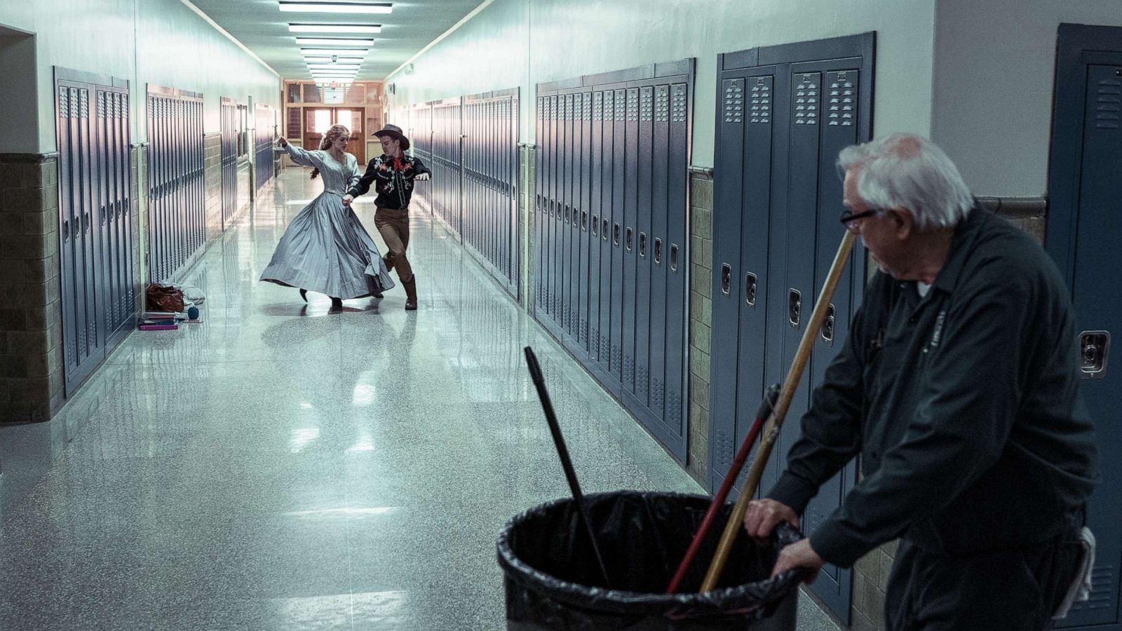 PHOTO: I'm Thinking of Ending Things. Guy Boyd as Janitor in I'm Thinking of Ending Things. Cr. Mary Cybulski/NETFLIX Â© 2020