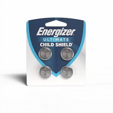 PHOTO: Energizer is introducing their Ultimate Child Shield™ 20 mm coin lithium batteries made of a proprietary titanium material that the company claims can stop a chemical reaction that could cause burning if the batteries are inadvertently swallowed.