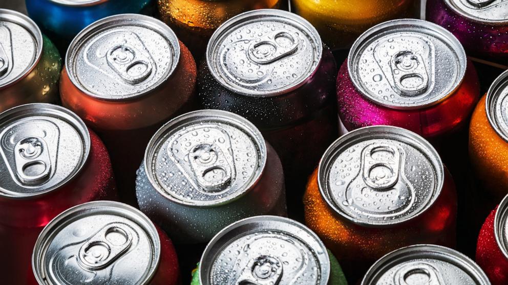 PHOTO: In this undated stock photo, caffeinated beverage cans are shown.