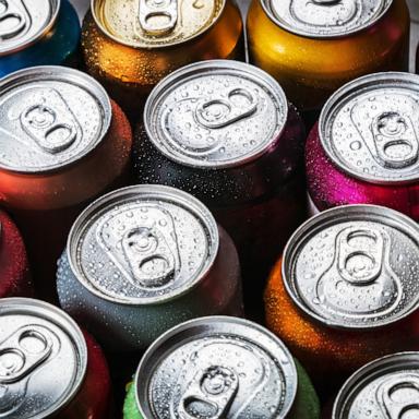 PHOTO: In this undated stock photo, caffeinated beverage cans are shown.