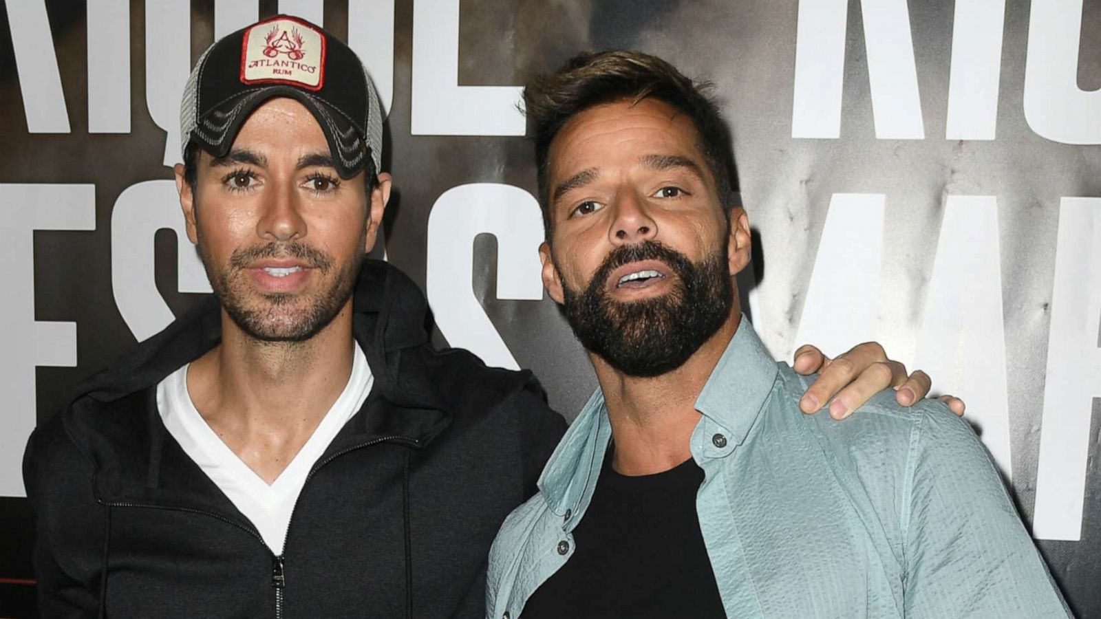 PHOTO: Enrique Iglesias and Ricky Martin at Penthouse at the London West Hollywood on March 4, 2020 in West Hollywood, Calif.