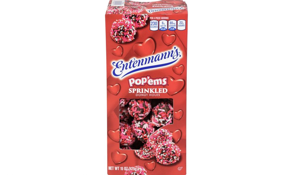 PHOTO: Entenmann's Valentine's Day sprinkled pop'ems donuts